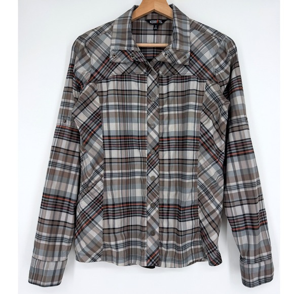 Kerrits Tops - Kerrits Not Just a Barn Shirt Plaid Snap Front Long Sleeve Shirt Sz S Equestrian